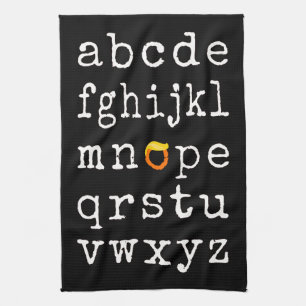 Anti-Trump Alphabet - Nope V Tea Towel