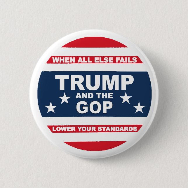 Anti-Trump and anti-GOP 6 Cm Round Badge (Front)