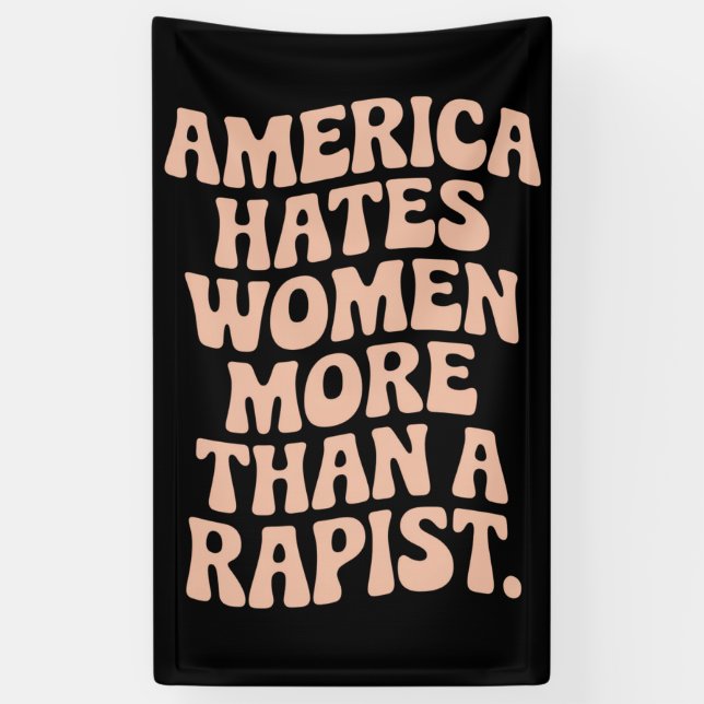 Anti Trump Anti MAGA Protest Feminist Activist  Banner (Vertical)