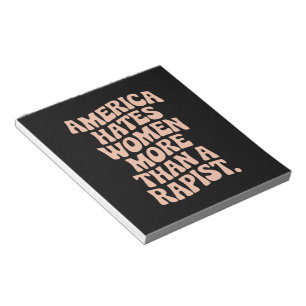 Anti Trump Anti MAGA Protest Feminist Activist Notepad