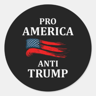 Anti-trump Anti Trump 2024 American Usa Flag  Classic Round Sticker