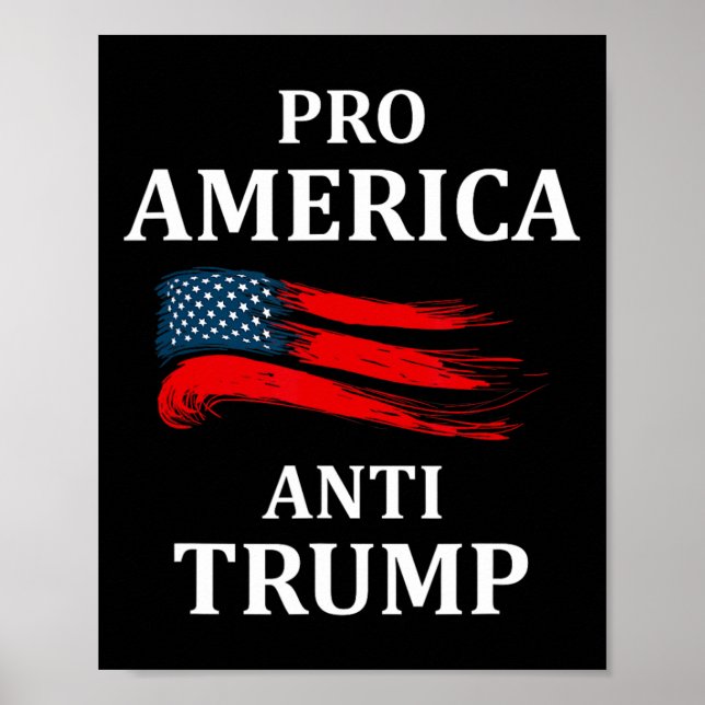Anti-trump Anti Trump 2024 American Usa Flag  Poster (Front)