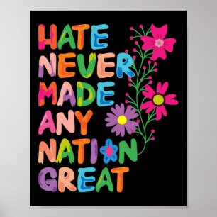 Anti Trump Artistic Floral Democrat President Libe Poster