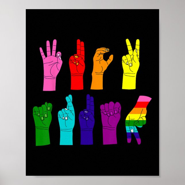 Anti-trump Asl Sign Language Lgbtq+ Protest  (Front)