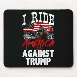 Anti Trump Biker Pro Democracy Resist Against Trum Mouse Mat