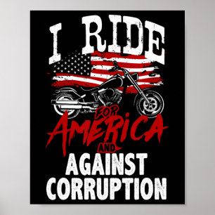 Anti Trump Biker Resist Against Corruption Protest Poster