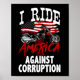 Anti Trump Biker Resist Against Corruption Protest Poster