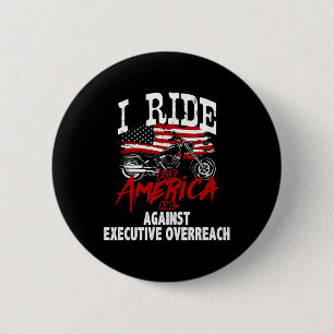 Anti Trump Biker Resist Against Executive Overreac 6 Cm Round Badge