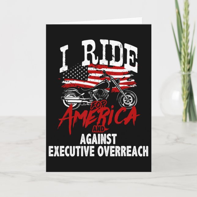 Anti Trump Biker Resist Against Executive Overreac Card (Front)