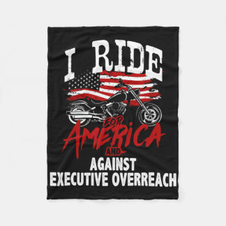 Anti Trump Biker Resist Against Executive Overreac Fleece Blanket