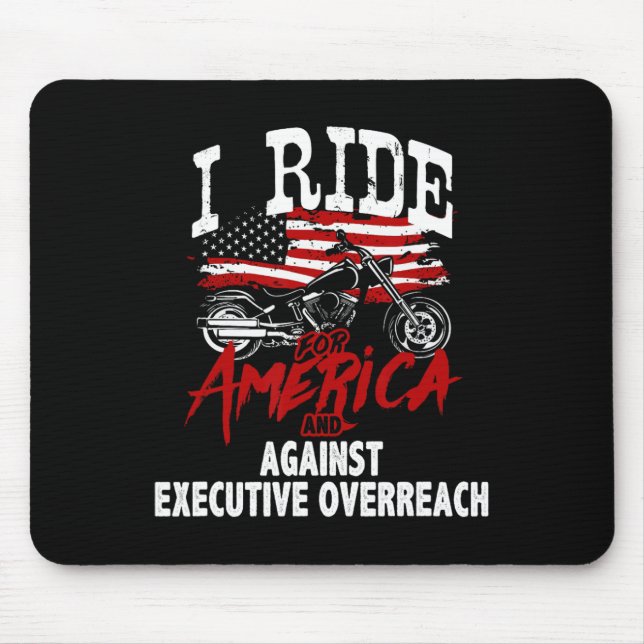 Anti Trump Biker Resist Against Executive Overreac Mouse Mat (Front)
