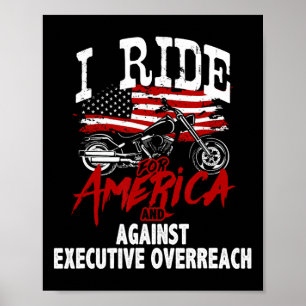 Anti Trump Biker Resist Against Executive Overreac Poster