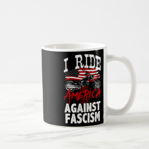 Anti Trump Biker Resist Against Fascism Protest Coffee Mug