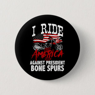 Anti Trump Biker Resist Against President Bone Spu 6 Cm Round Badge