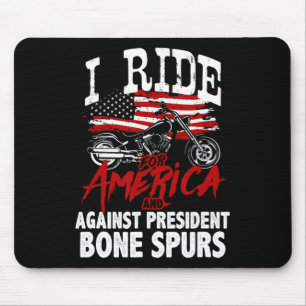 Anti Trump Biker Resist Against President Bone Spu Mouse Mat