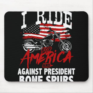 Anti Trump Biker Resist Against President Bone Spu Mouse Mat