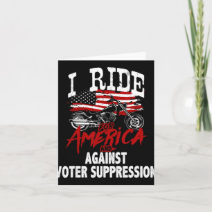Anti Trump Biker Resist Against Voter Suppression Card