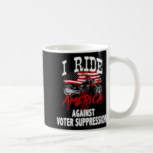 Anti Trump Biker Resist Against Voter Suppression  Coffee Mug