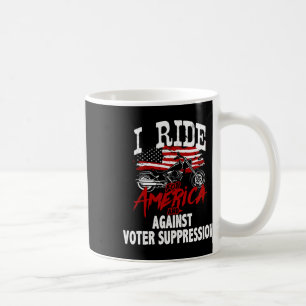 Anti Trump Biker Resist Against Voter Suppression Coffee Mug