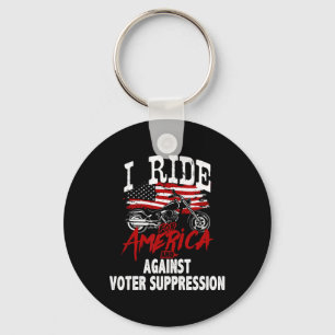 Anti Trump Biker Resist Against Voter Suppression Key Ring