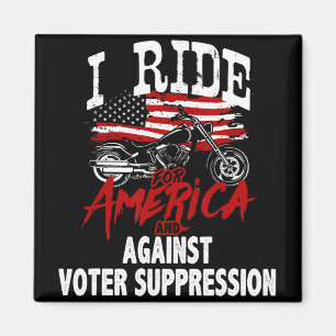 Anti Trump Biker Resist Against Voter Suppression Magnet
