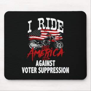 Anti Trump Biker Resist Against Voter Suppression Mouse Mat