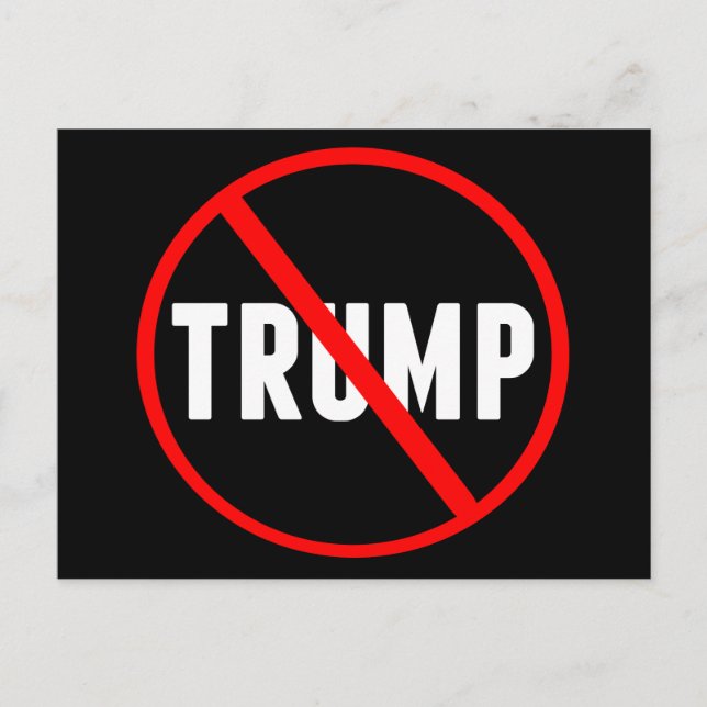 Anti Trump Bold Political Postcard (Front)