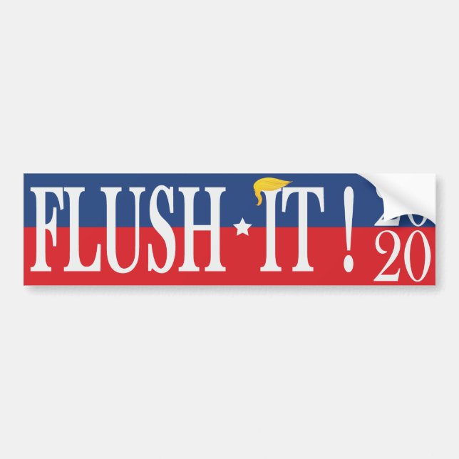 Anti Trump bumper 2020 Flush it ! Bumper Sticker (Front)