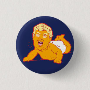Anti-Trump Button: TURMP CRY-BABY 3 Cm Round Badge
