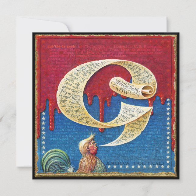 Anti-Trump card, Gobbledygook  Holiday Card (Front)