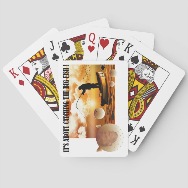Anti Trump / Catching the big fish !, Playing Cards (Back)