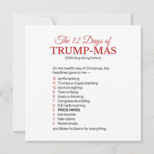 Anti Trump Christmas  Holiday Card