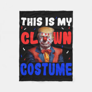 Anti Trump Clown Costume Funny Halloween President Fleece Blanket