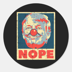 Anti Trump Clown Vintage Retro Impeach No Donald Classic Round Sticker