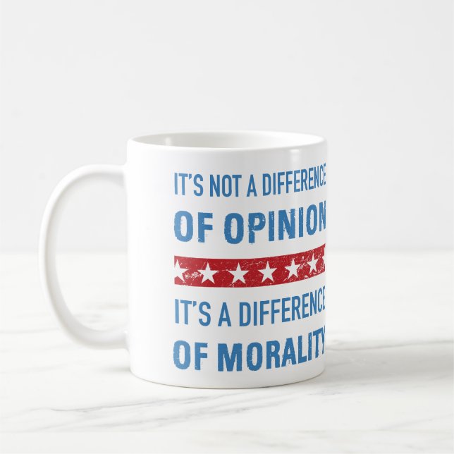 Anti-Trump Difference Of Morality Coffee Mug (Left)