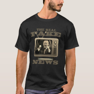 Anti Trump Fake News TV News T-shirt