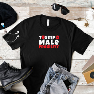 Anti Trump feminist protest slogan red black Tri-Blend Shirt