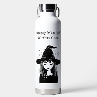 Anti Trump Feminist Witch Whimsy Zodiac Resistance Water Bottle