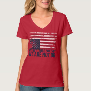 Anti Trump Flag Design Whiskey Tango Foxtrot T-Shirt