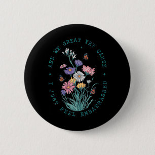 Anti Trump Floral Butterflies Democrat President L 6 Cm Round Badge