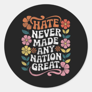 Anti Trump Floral Democrat President Liberal 1 Classic Round Sticker