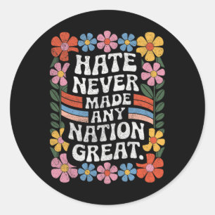 Anti Trump Floral Democrat President Liberal 4 Classic Round Sticker