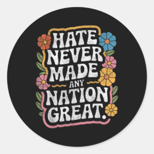 Anti Trump Floral Democrat President Liberal  Classic Round Sticker