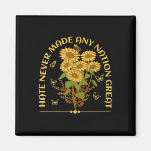 Anti Trump Floral Democrat President Liberal Magnet