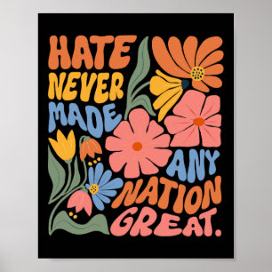 Anti Trump Floral Democrat President Liberal  Poster