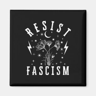 Anti Trump Floral Hate Lies And Fascism Resist Magnet