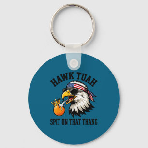 Anti trump funny eagle spit on orange king hawk key ring