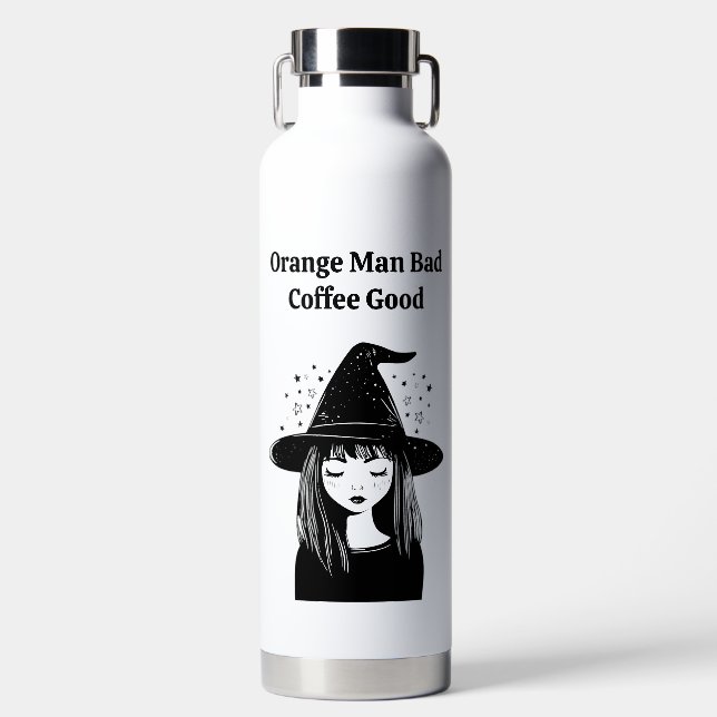 Anti Trump Funny Feminist Friend Coffee Lover Water Bottle (Front)