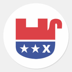 Anti Trump GOP Republican Dead Elephant Classic Round Sticker