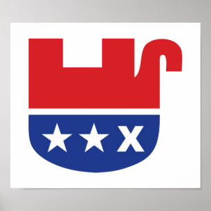 Anti Trump GOP Republican Dead Elephant Poster